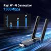 CY-SUZON AC1300 USB 3.0 WiFi Adapter for PC, Wireless Network Adapter for Desktop with 2.4GHz,2High Gain Antenna,Windows11/10/8/7/XP view 2