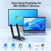 CY-SUZON AC1300 USB 3.0 WiFi Adapter for PC, Wireless Network Adapter for Desktop with 2.4GHz,2High Gain Antenna,Windows11/10/8/7/XP view 4