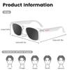 Yeabomy Smart Bluetooth Glasses,for Men & Women, Touch Control, Outdoor UV Protection and Voice Control, Hands-Free Calls (White Sunglasses) view 4