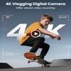 4K Digital Camera for Photography, WiFi 64MP 180 Flip Screen 3" Autofocus Vlogging Camera for YouTube, 16X Zoom Compact Point and Shoot Cameras for Beginner with 32GB Card, 2 Batteries view 2