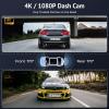 Wonsidary 10.26" CarPlay Screen for Car with 4K DashCam&1080P Backup Camera view 2