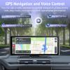 Wonsidary 10.26" CarPlay Screen for Car with 4K DashCam&1080P Backup Camera view 4