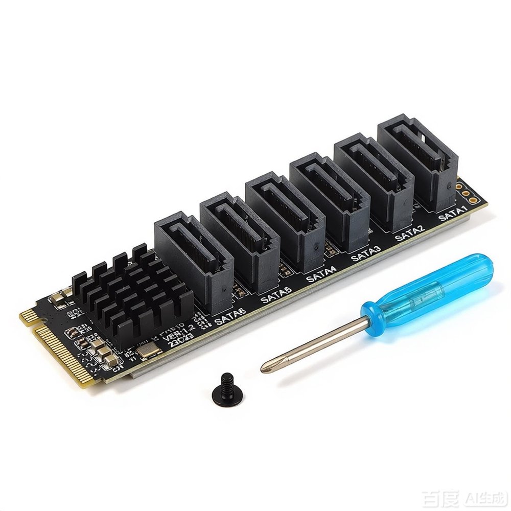 POENVFPO M.2 Adapter Card, M.2 to The ASM1166 PCIe Adapter Card for Extension Card for Computer Accessories