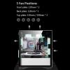 XLTFUC Mid-Tower Computer case ITX/M-ATX can Install 5 ARGB case Fans USB2.0-USB3.0-HD Audio, Tempered Glass Side Panel(Color 1) view 3