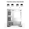 XLTFUC Mid-Tower Computer case ITX/M-ATX can Install 5 ARGB case Fans USB2.0-USB3.0-HD Audio, Tempered Glass Side Panel(Color 1) view 4
