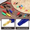 MECCANIXITY 10 Pcs 4mm Banana Plugs, 20A 9.5mm OD 53.8mm Length Speaker Wire Cable Plug Connectors, Banana Jack Connector for Speaker Wire Audio Cable, Blue view 3