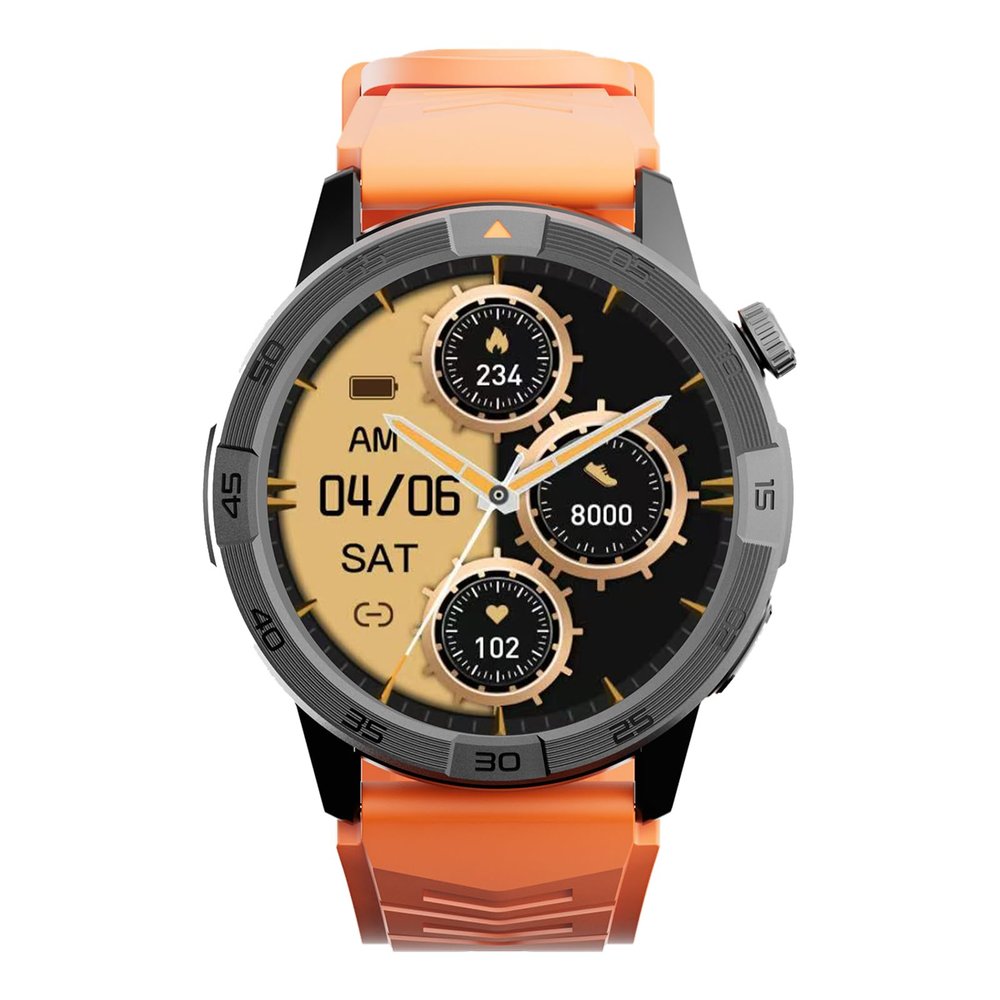 AGM Flagship Rugged Smartwatch for Men Women: Offline Maps, 5 ATM Rated, AMOLED Gorilla Glass Display, Bluetooth Calling, Health/Workout Tracking, GPS/Gyroscope, 2 Bands Included
