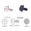 100pcs Toothed Hex 6/32 Computer PC Case Hard Drive Motherboard Mounting Screws For Motherboard PC Case CD-ROM Hard Disk(Black) view 2