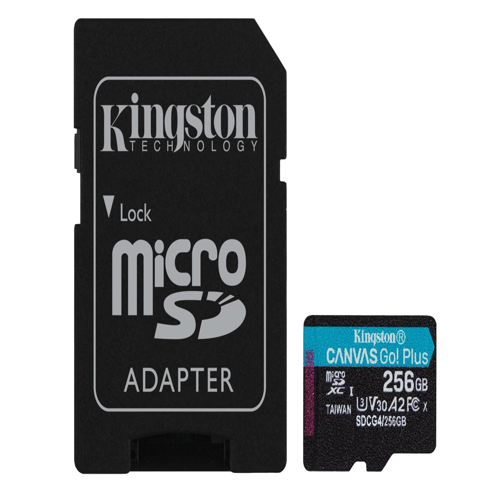 Kingston Canvas Go Plus 256GB microSD Card | Up to 200MB/s | Class 10, UHS-I, U3, V30, A2 | SDCG4/256GB