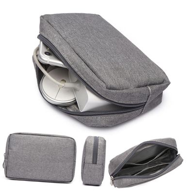jojofuny Charger Organizer Bag Zipper Pouch for Travel Digital Accessories Storage for Mobile Devices Power Banks and More Small Grey