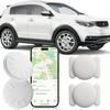 Hongtop Tracker Device for Vehicles,No Monthly Fee GPS Car Tracker,Anti-Lost Car Locator Works with Find My(iOS Only),Mini Hidden Car Tracker with Magnetic Case (White,2PCS) view 1