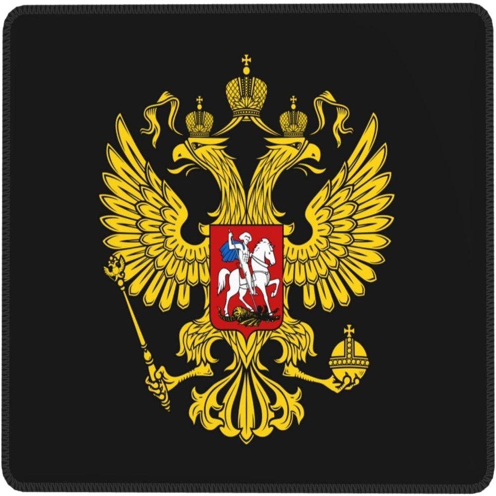 Russia-Flag-Russian-Emblem-Pride- Mouse Pad Non-Slip Rubber Mouse Pad for Laptop 7 x 8.6 in