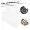 ARTIBETTER 2pcs Cable Management Cases Data Cable Organizer Box Wire Organizer Case Plastic Cord Holder view 2