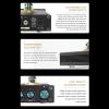 Bench Tube Preamplifier with Circuit Guard, HiFi Audiophile Preamp for Home Stereo, 5X Gain, 20Hz-20kHz, Low Noise (US Plug) view 3