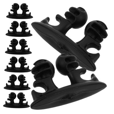 BUGUUYO 8pcs Cord Organizer Clips Versatile Cable Management for Desk Car and Home Strong Adhesive Wire Holder for Automotive Chargers and Headphones
