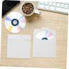 Yardenfun 50pcs Cd DVD Paper Storage Sleeves Paper Cd Cases for Disc Organization Reusable DVD Envelopes for -Term view 4