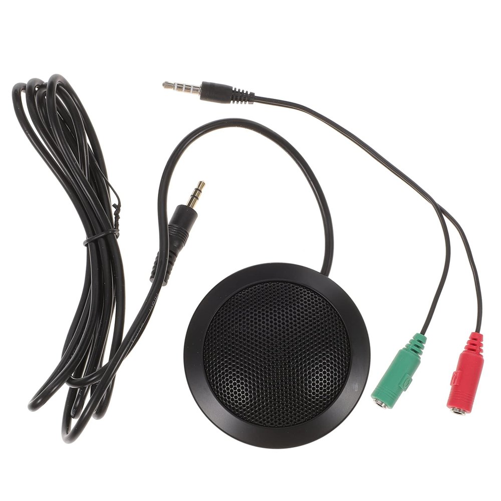 ARTIBETTER Omnidirectional Condenser Microphone for Online Meetings and Gaming Lightweight Desktop Mic with Jack for Voice Capture Podcasts Video Chats and Conference Rooms