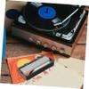DOITOOL 1pc Vinyl Record Cleaning Brush Static Dust Brush for Turntables and Record Players Elegant Black Silver Design view 2