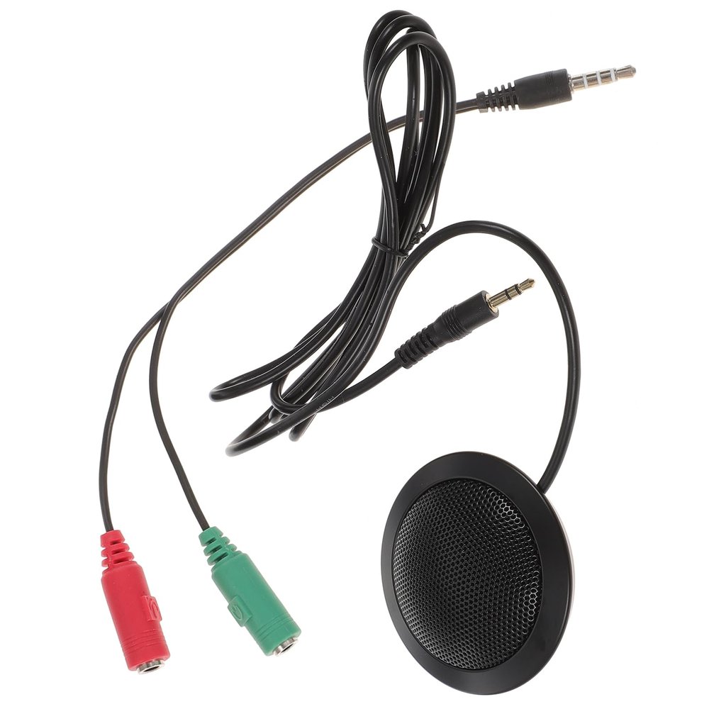 Angoily Conference Omnidirectional Microphone Compact Condenser Mic for Laptop Desktop and Gaming Noise Reduction for Recording and Easy Setup
