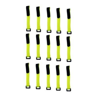 DOITOOL 15pcs Hook and Straps Fastening Tape for Organizing Cables Bike Wheels and More Lightweight and Versatile for Easy Storage and Use
