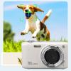 4K Digital Camera, HD 58MP 16X Digital Zoom Autofocus Point and Shoot Camera Small Color Screen 2.88 Inch Portable Vlog Camera with Fill Light for Teens (White) view 2