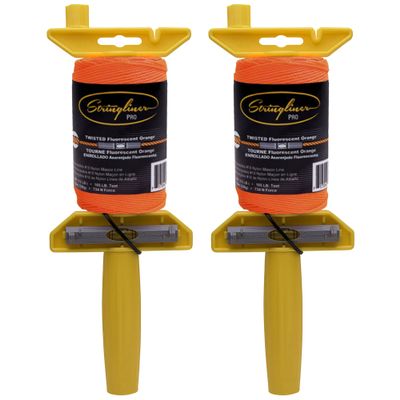 Stringliner 24406 LevelWiz Reloadable Masons Line Reels. Stringliner LevelWiz LevelWiz Reel 540' TW FL. OR.(2 Pack)