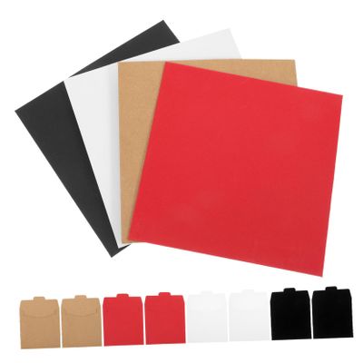 Cabilock 20pcs Kraft Paper Cd Dvd Sleeves Color-coded Envelopes Natural for Disc Storage Covers for Cd Dvd Packaging and Organization