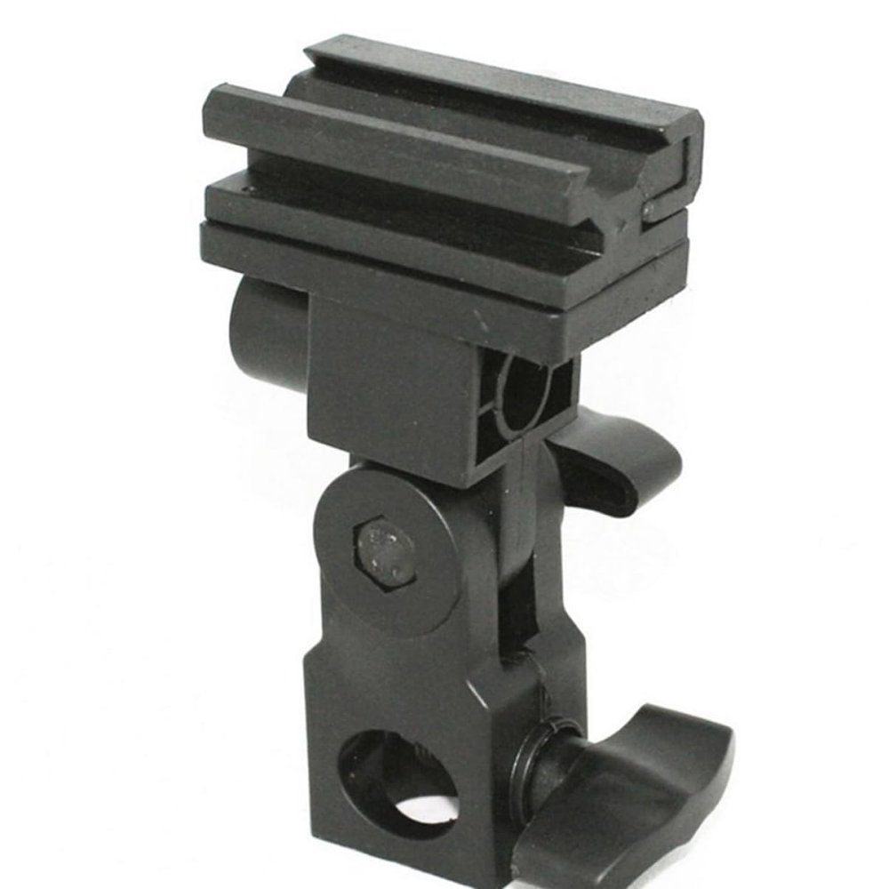Artibetter DSLR Camera Flash Bracket with Swivel Light Stand Mount Adjustable 180 Pitch Flash Holder with Umbrella Locking Screw for Photography Accessories 4.52 x 2.16 Inches