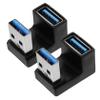Angoily 2pcs USB Angled Adapter Right Angle USB for Laptops Shaped Design Data Transfer Convenient Connector for Hard Drives and Keyboards view 1