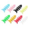 Angoily 200pcs Silicone Fish Bone Cable Organizer Earphone Line Winder for Home Office Cable Storage Random Colors view 1