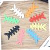 Angoily 200pcs Silicone Fish Bone Cable Organizer Earphone Line Winder for Home Office Cable Storage Random Colors view 2