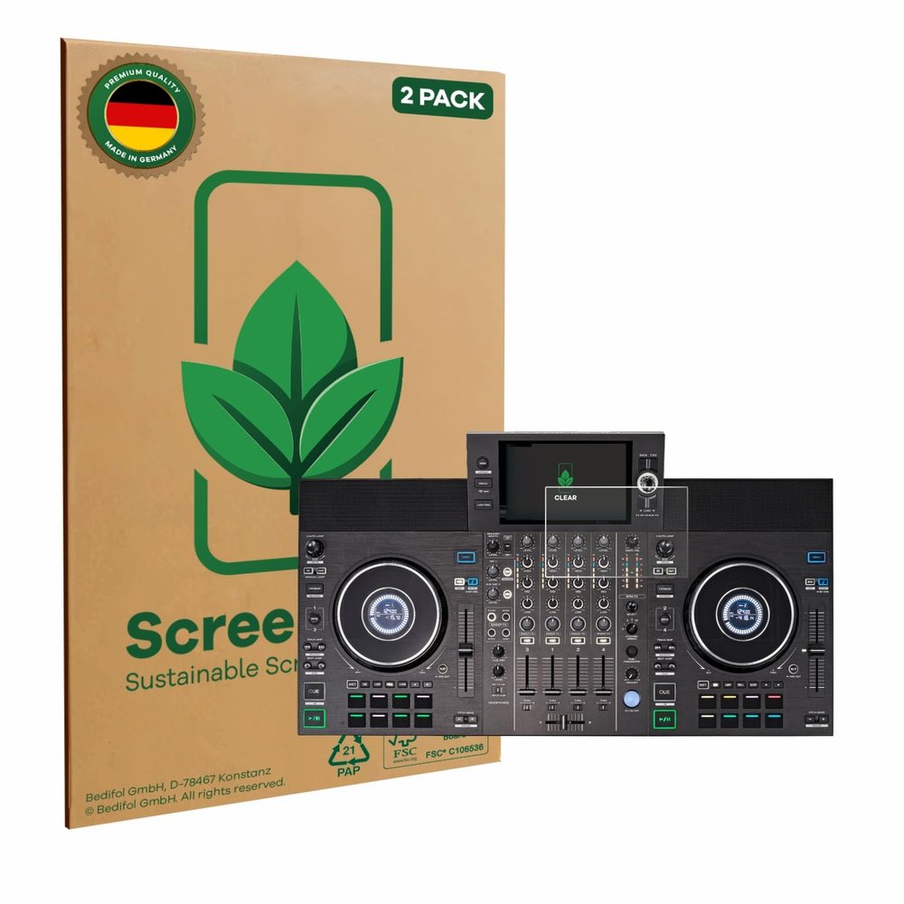 ScreenLeaf (2 Pack Screen Protector Compatible with Denon DJ SC Live 4 (Jog) [Sustainable Screen Protection, Clear, Anti-Scratch]