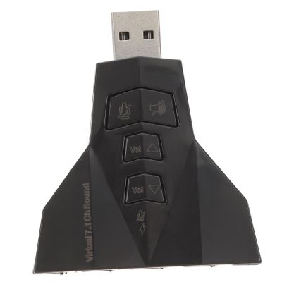 Angoily 3D Stereo USB Sound Adapter External 7.1 Channel Audio Card for Pc USB Sound Card 2 Audio Outputs and 2 Mic Inputs
