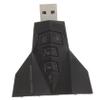 Angoily 3D Stereo USB Sound Adapter External 7.1 Channel Audio Card for Pc USB Sound Card 2 Audio Outputs and 2 Mic Inputs view 1