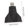 Angoily 3D Stereo USB Sound Adapter External 7.1 Channel Audio Card for Pc USB Sound Card 2 Audio Outputs and 2 Mic Inputs view 2