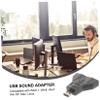 Angoily 3D Stereo USB Sound Adapter External 7.1 Channel Audio Card for Pc USB Sound Card 2 Audio Outputs and 2 Mic Inputs view 3
