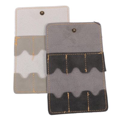 Angoily 2pcs Multi-Function Memory Card Holder Micro Card Slots Pu Leather Case for Storage Organizer and