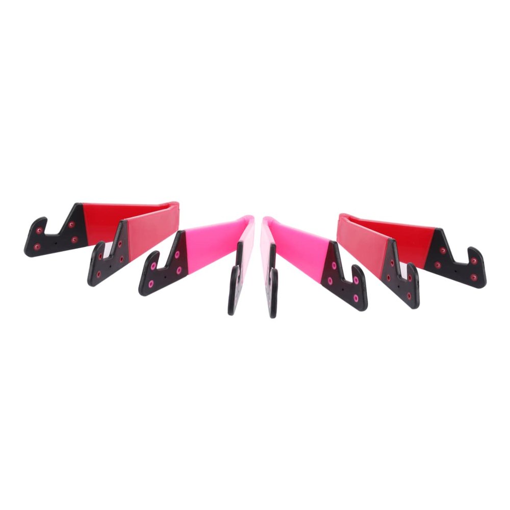 FELTECHELECTR 4pcs Shape Foldable Phone Tablet Holder Sturdy Desktop Phone Mount Magnetic Stand for Desk Portable and Random Colors