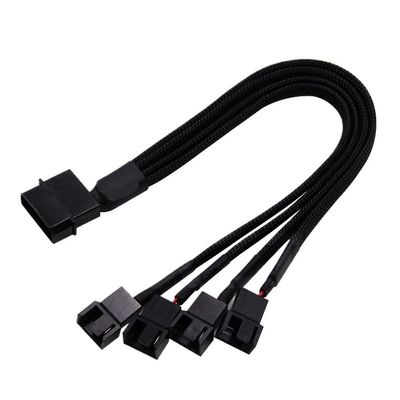 BOXUWFO HONGP 4-Port 3Pin/4Pin Cooler Cooling Fan Splitter Power Cable Environmental Connector Cables