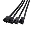BOXUWFO HONGP 4-Port 3Pin/4Pin Cooler Cooling Fan Splitter Power Cable Environmental Connector Cables view 2