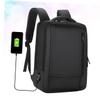 Angoily Black Large Capacity Business Backpack for Men Usb Charging Laptop Bag for Commuting and Office Use Built Charger Versatile Travel Bookbag view 2
