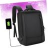 Angoily Black Large Capacity Business Backpack for Men Usb Charging Laptop Bag for Commuting and Office Use Built Charger Versatile Travel Bookbag view 3