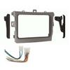 Double DIN Car Stereo Installation Kit (Silver) Compatible with Toyota Corolla 2009, 2010, and 2011 - No Factory Amplifer System view 1