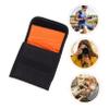 DOITOOL Multi-Functional Camera Lens Pouch Orange Polyester Storage Bag for Photographers Foldable Lens Organizer Protective Camera Accessories view 3