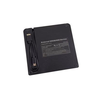 Angoily Typec External DVD Drive Ultra-Thin Portable USB Optical Drive for Laptops Desktops Shockproof Low Noise Easy to Use Black