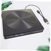 Angoily Typec External DVD Drive Ultra-Thin Portable USB Optical Drive for Laptops Desktops Shockproof Low Noise Easy to Use Black view 3