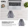 HOMSFOU 6pcs Power Bank Storage Pouch for Travel Digital Accessories Organizer Lightweight Drawstring Design for Cables Chargers and Electronics view 4