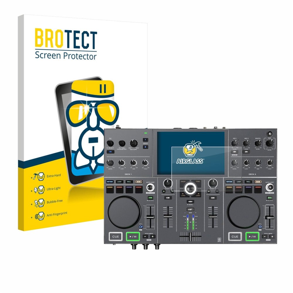 brotect Glass Screen Protector Film Compatible with Denon DJ Prime Go+ - Glass-Foil 9H Protection [Scratch Resistant, High Clarity]