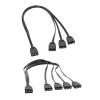 BOXUWFO HONGP 3Pin ARGB Splitter Cable 1Female to 4 Male Connector Extend Multiple Devices Dropship(for One to Three) view 2