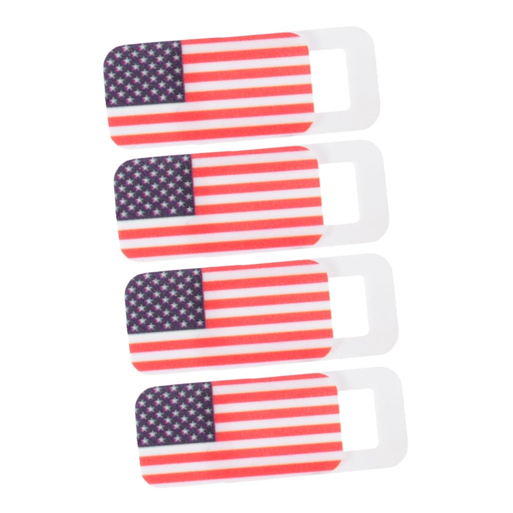 4Pcs Flag Webcam Covers Peeping Sliding Camera Covers for Tablets Laptops Privacy for Devices
